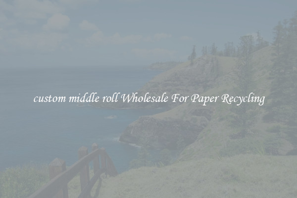 custom middle roll Wholesale For Paper Recycling