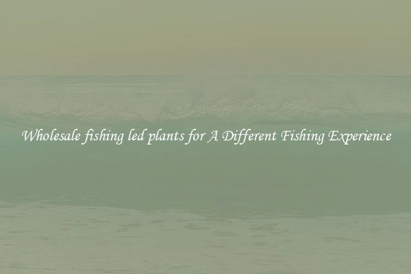 Wholesale fishing led plants for A Different Fishing Experience