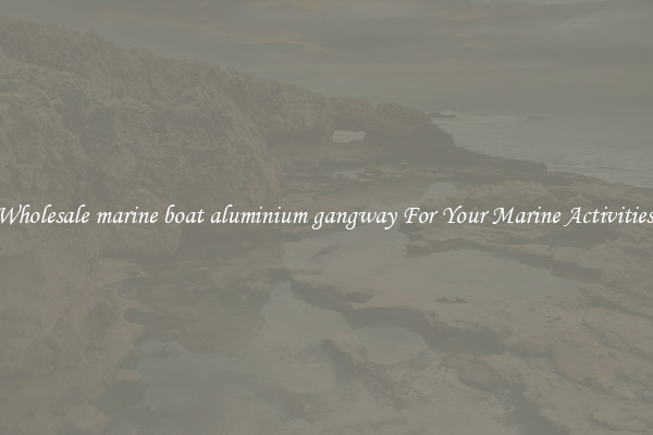 Wholesale marine boat aluminium gangway For Your Marine Activities 