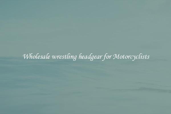 Wholesale wrestling headgear for Motorcyclists