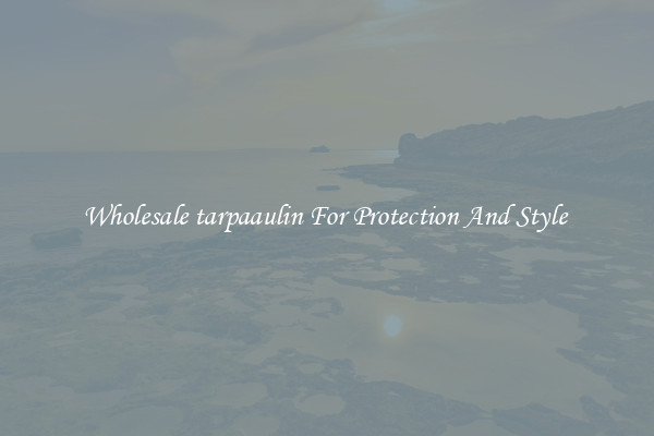 Wholesale tarpaaulin For Protection And Style 
