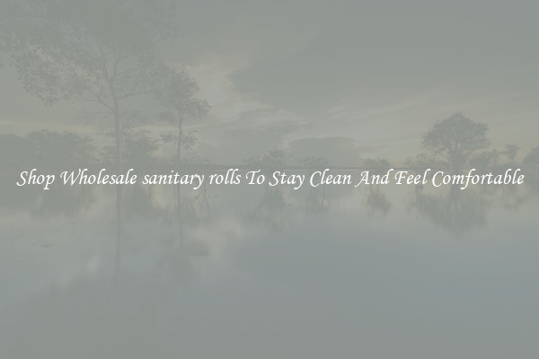Shop Wholesale sanitary rolls To Stay Clean And Feel Comfortable