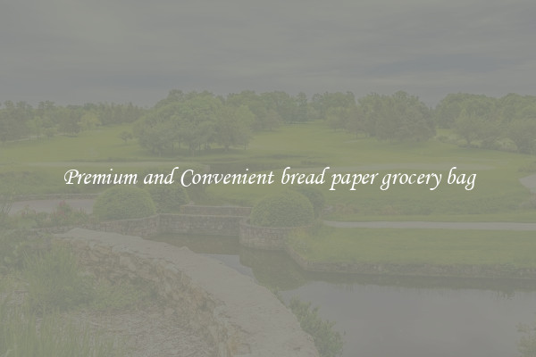Premium and Convenient bread paper grocery bag