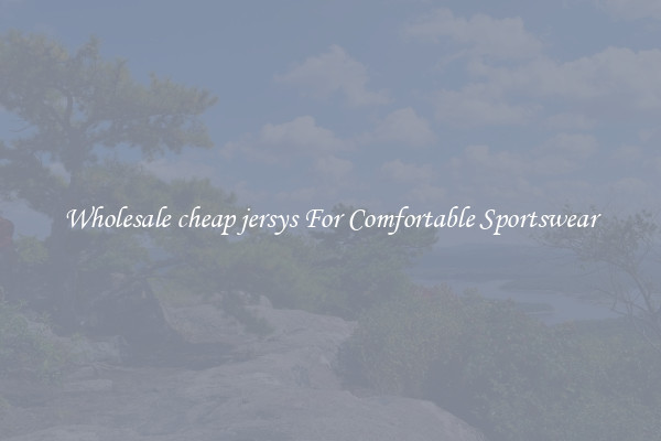 Wholesale cheap jersys For Comfortable Sportswear