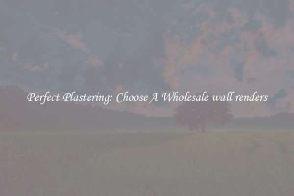 Perfect Plastering: Choose A Wholesale wall renders 