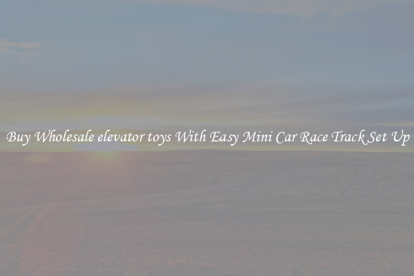 Buy Wholesale elevator toys With Easy Mini Car Race Track Set Up
