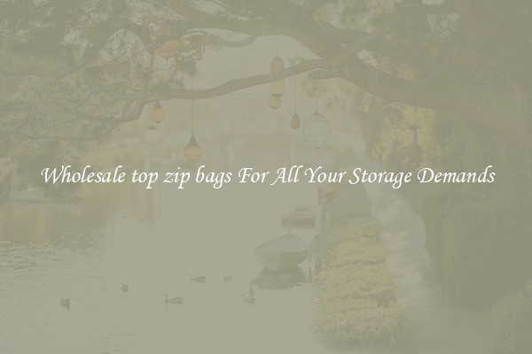 Wholesale top zip bags For All Your Storage Demands